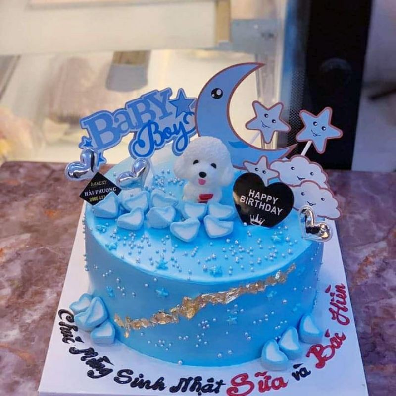 Set 3 que cắm Baby trang trí bánh kem, set cắm bánh