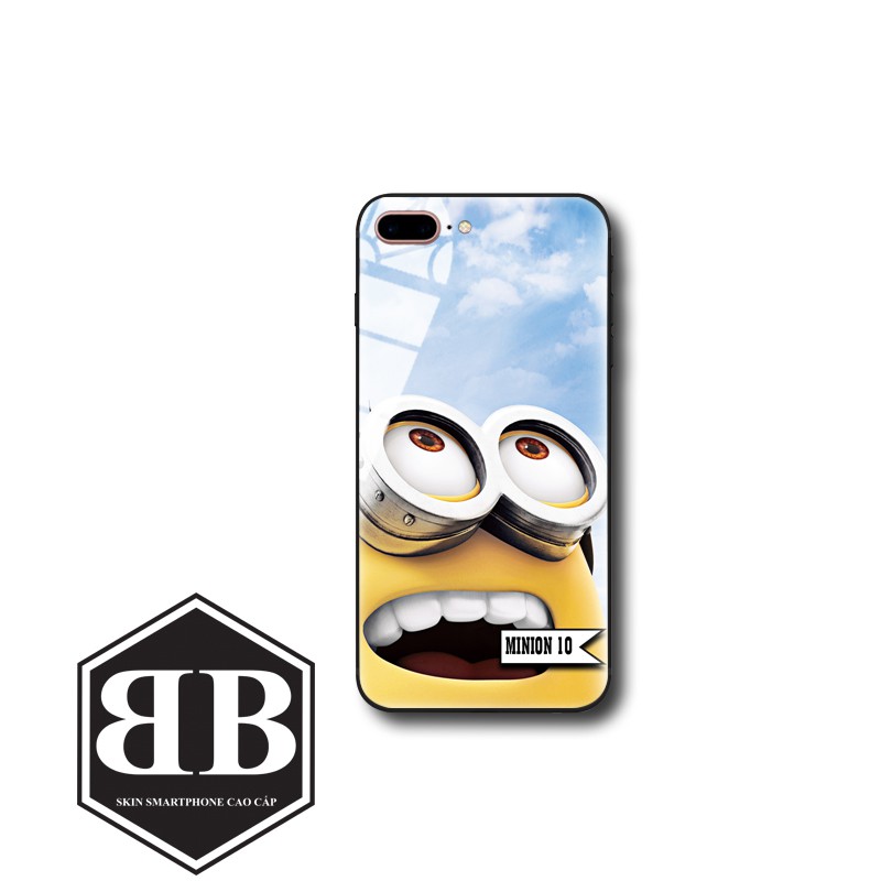 Ốp lưng kính cường lực iphone 5 5s / 6 6s / 6 plus 6s plus / 7 8 / 7 plus 8 plus minion đẹp mê li