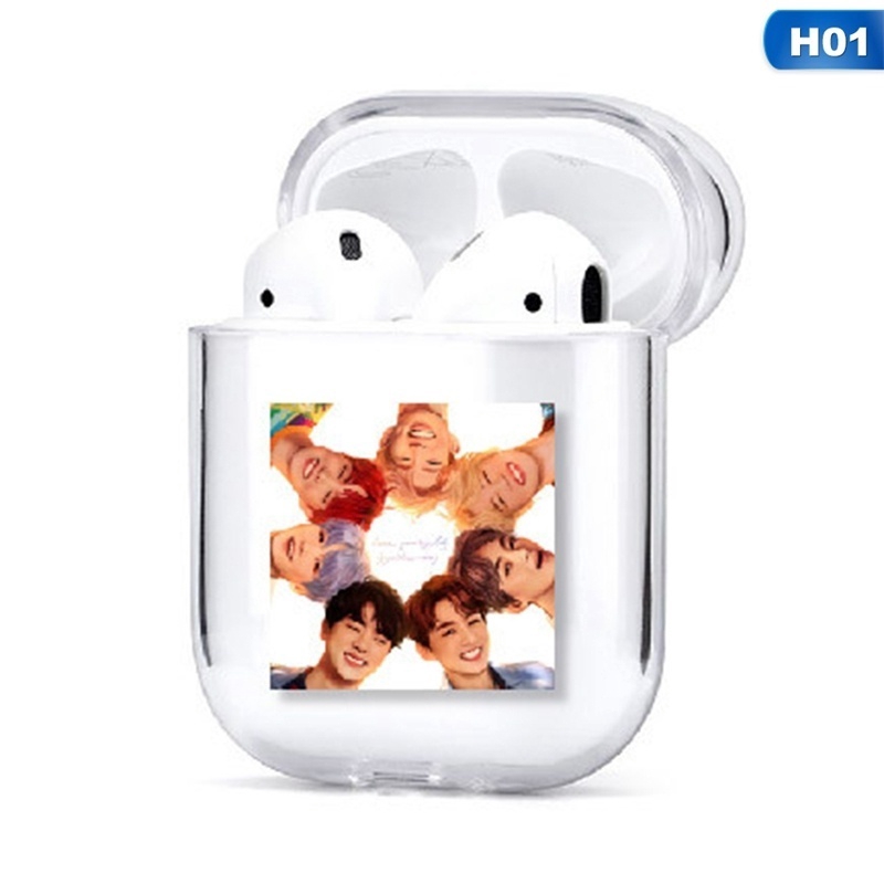 Thời Trang Vỏ Bảo Vệ Hộp Sạc Tai Nghe Airpods Hình Nhóm Nhạc Bts Dễ Thương