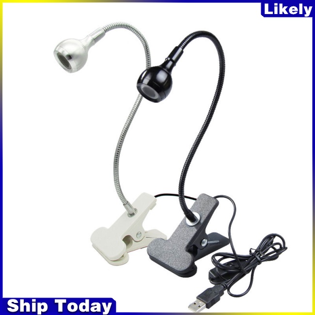 Đèn LED để bàn 5V 3W có kẹp linh hoạt bảo vệ mắt cổ dễ thương