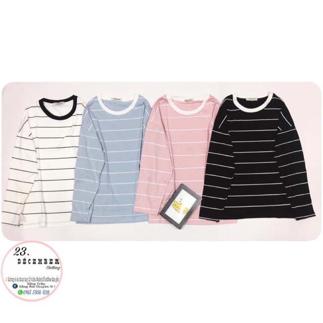 [Mã SKAMLTSW11 giảm 10% đơn 99K] Áo thun Tay Dài Kẻ Sọc Ngang Form Rộng , Áo Phông Dài Tay Sọc Kẻ Have Items | BigBuy360 - bigbuy360.vn