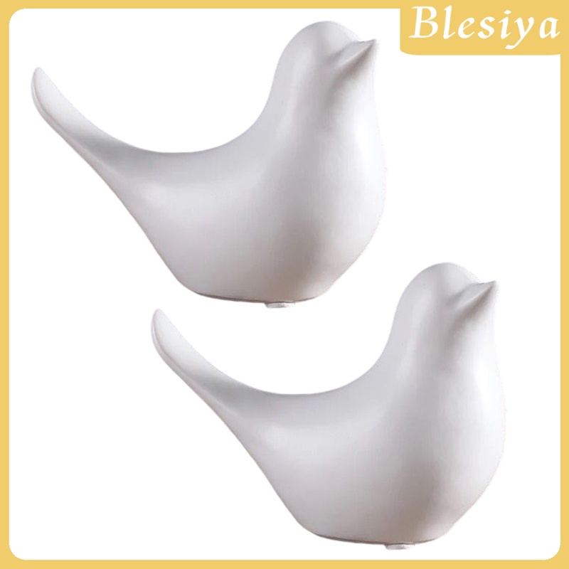 Bộ 2 Tượng Gốm Hình Chú Chim Trang Trí Nhà Cửa / Văn Phòng