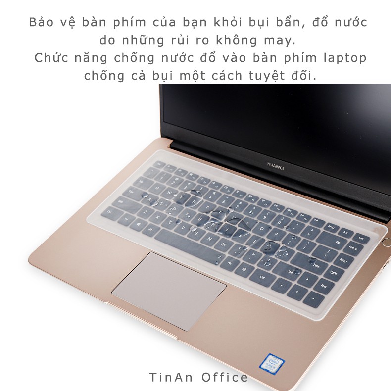 Miếng Phủ Bàn Phím Laptop 13 -14 in &amp; 15 - 17 inch Silicon Chống Nước, Chống Bụi Bẩn