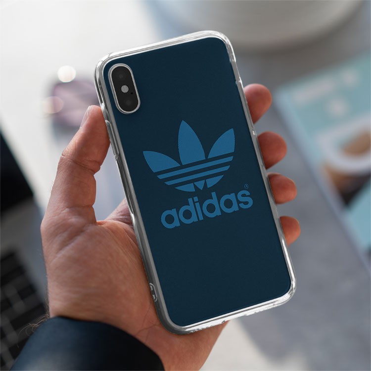 Ốp lưng logo ADIDAS đơn giản nền xanh đen cho Iphone 5 6 7 8 Plus 11 12 Pro Max X Xr ADIPOD00254