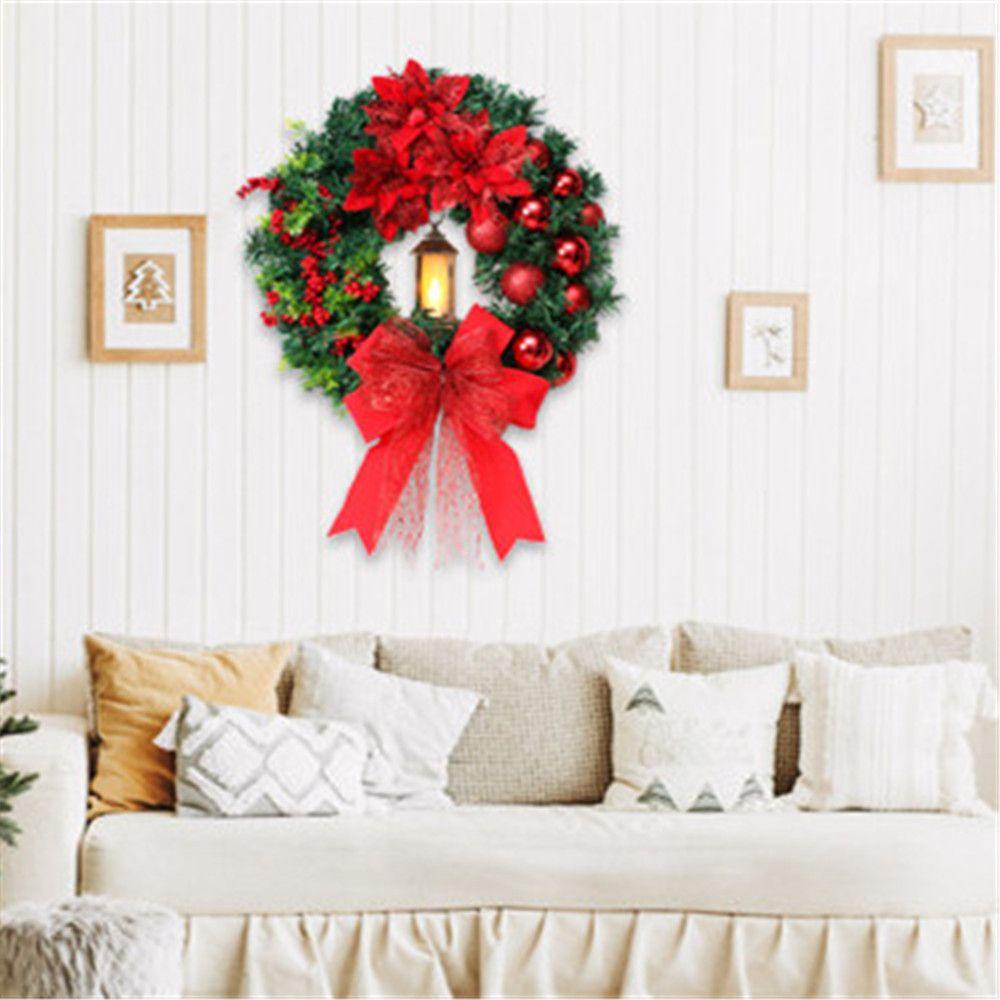 Vòng Hoa Treo Cửa Trang Trí Giáng Sinh 40cm
