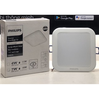 Đèn Led âm trần Philips, downlight VUÔNG, dòng DN027B G2- 7w, 10w, 14w - Hàng Chính Hãng
