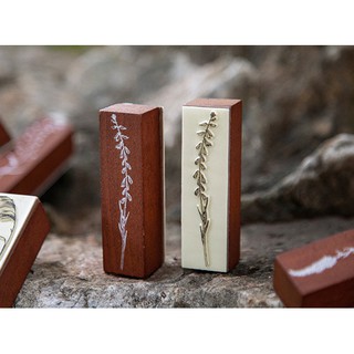 Con dấu gỗ hình hoa lá 01