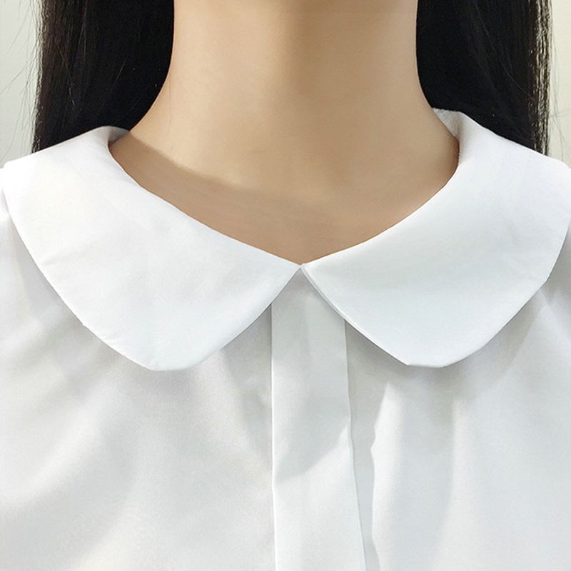 Áo chiffon nữ tay ngắn cổ tròn