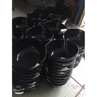 Chén(bát) cơm , súp nhựa Melamine màu Đen/Trắng Size 11.2*5.4cm