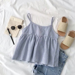 ORDER - Áo 2 Dây Kẻ Babydoll ( Có Ảnh Thật )