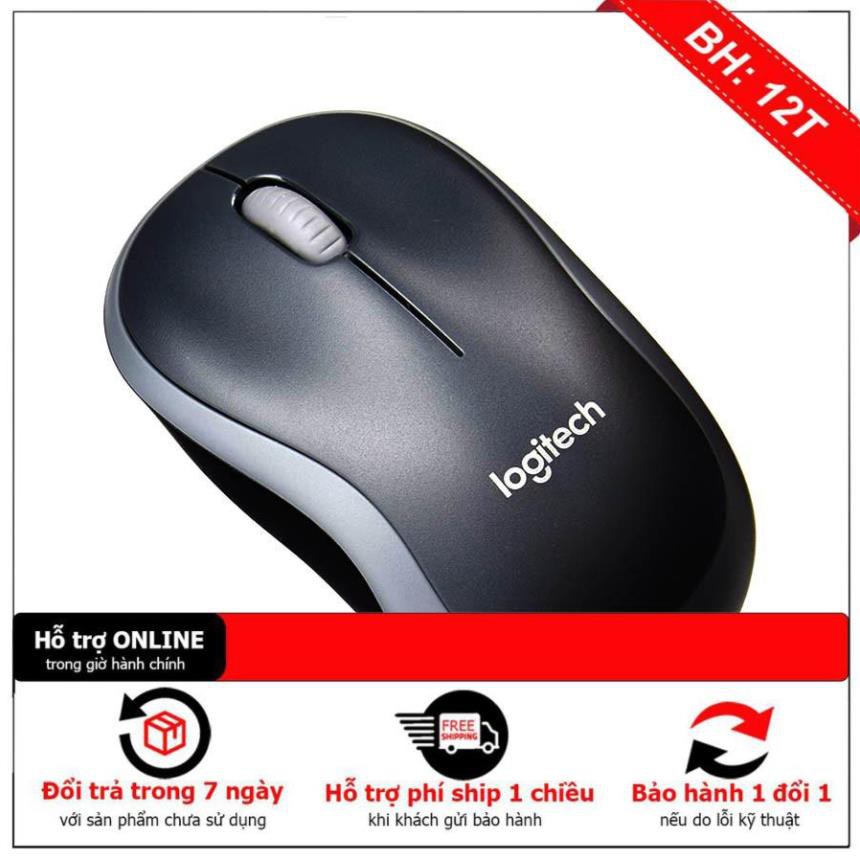 [BH12TH] (CHUYÊN VĂN PHÒNG) CHUỘT KHÔNG DÂY LOGITECH B175 CHÍNH HÃNG (ĐEN XÁM)