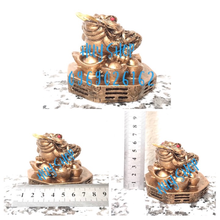 THIỀM THỪ  - TƯỢNG CÓC 3 CHÂN NGẬM TIỀN (7X6CM)