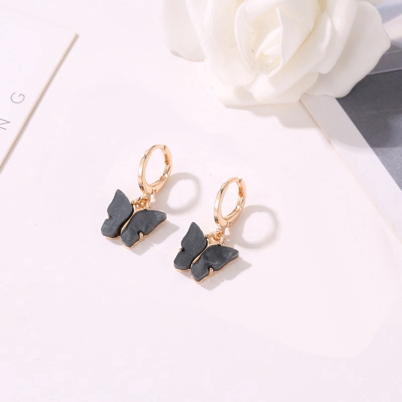 New Women's Earrings Fashion Color Acrylic Butterfly Stud Earrings Animal Sweet Colorful Stud Earrings Girls Jewelry CEP