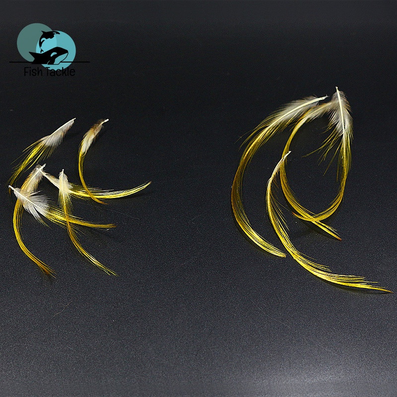 CREST Set 20 Mồi Câu Cá Giả Bằng Lông Vũ Màu Vàng Cỡ Vừa Và Lớn