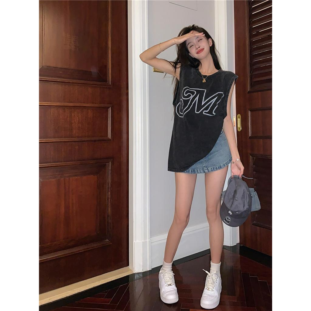 Áo Thun Sát Nách Dáng Rộng Phong Cách hip hop Thời Trang Cá Tính