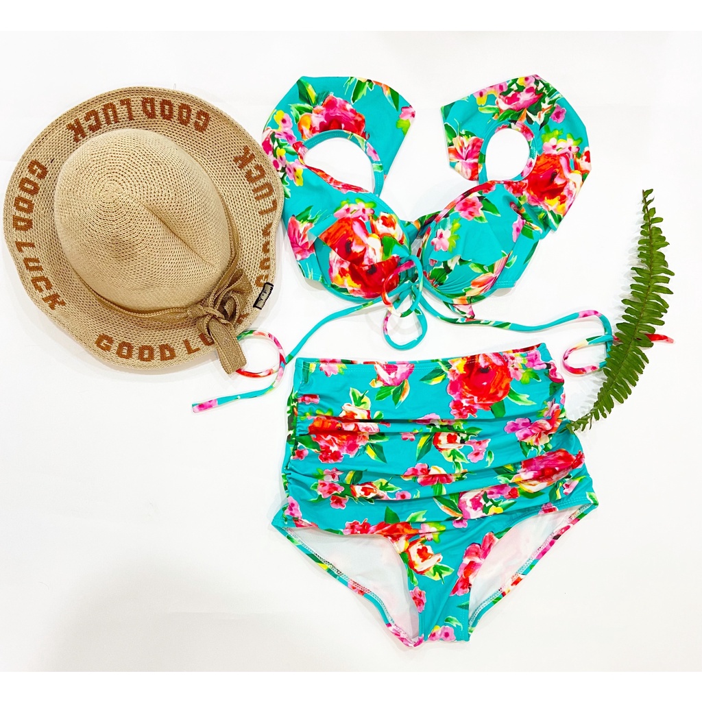 Bikini, Đồ Bơi Đi Biển Hai Mảnh Cánh Tiên Cạp Cao Secxy ODERI HM-034