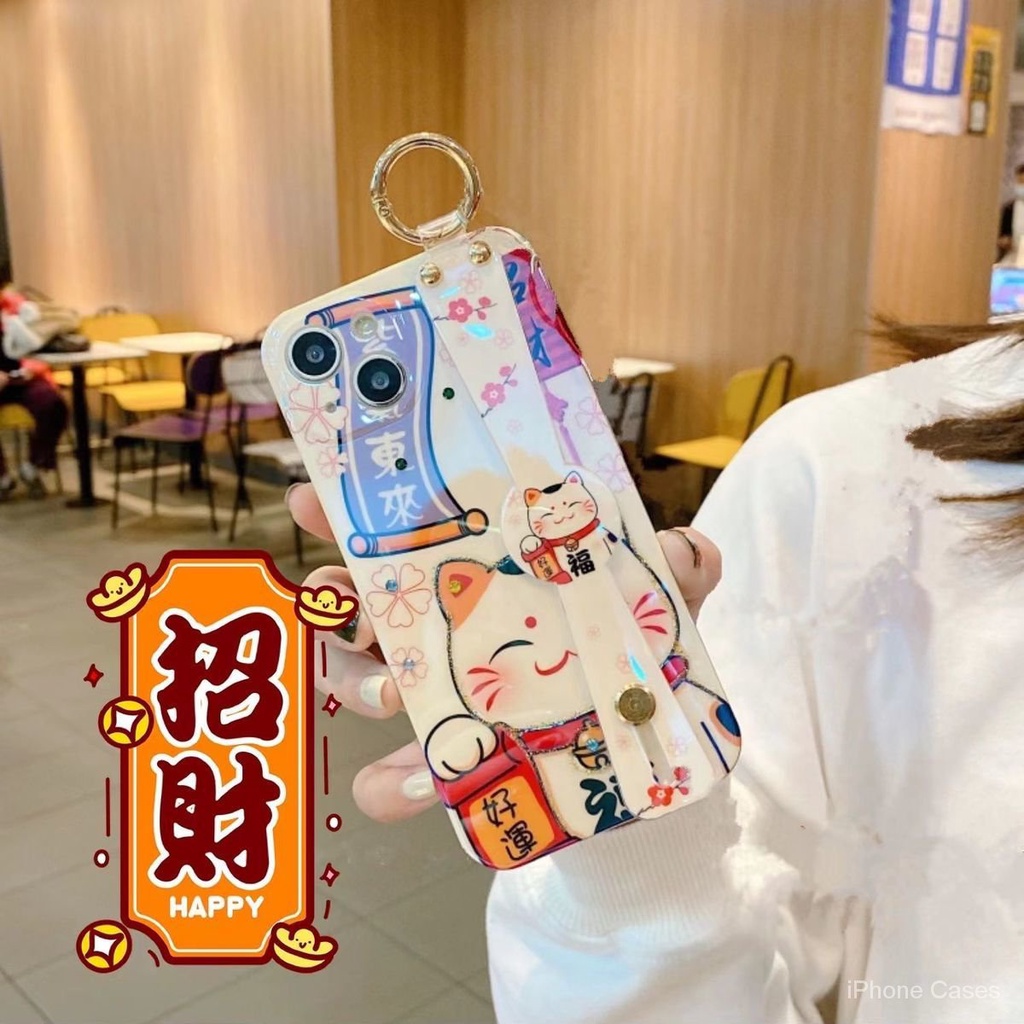 Ốp Lưng Hình Mèo Cầu Tài Nhiều Mẫu Mã Cho Điện Thoại iphone x 11 12 13 14 15 pro max plus