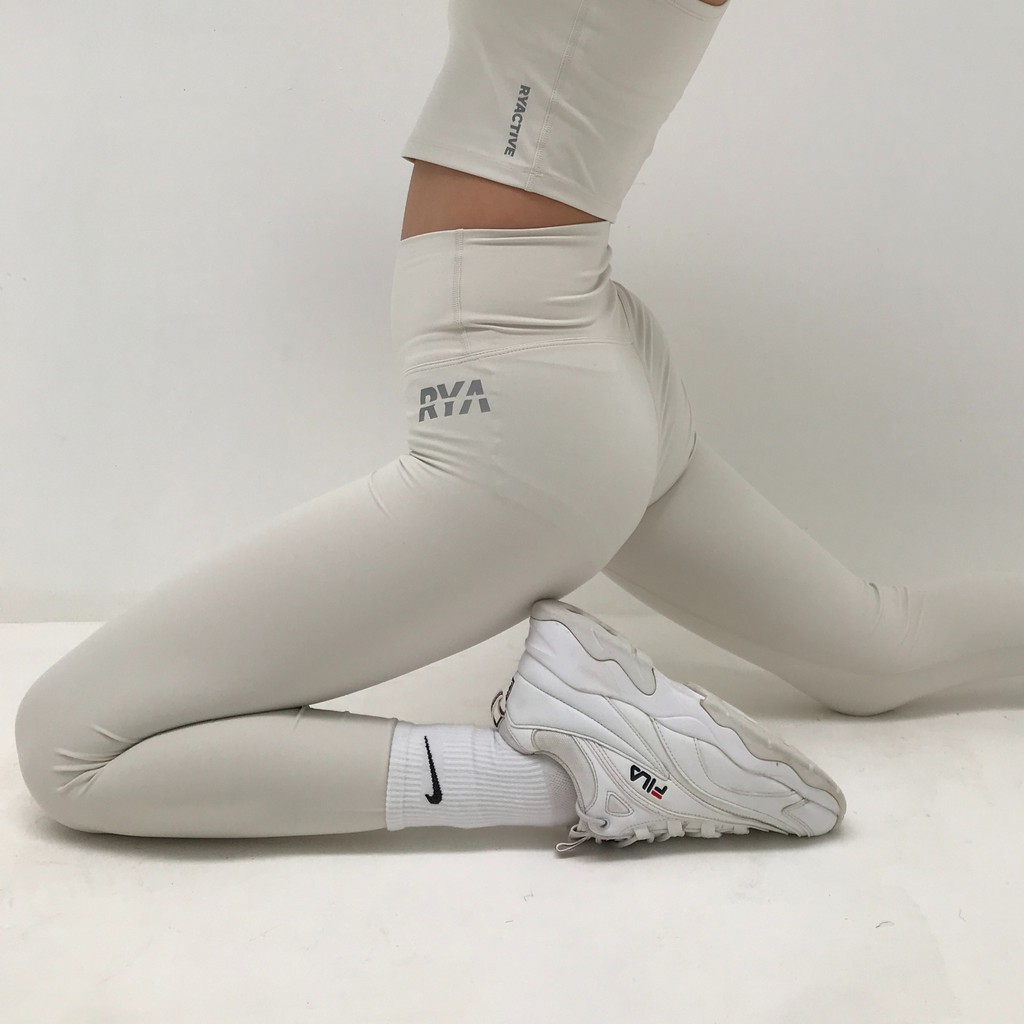 Quần tập yoga/thể thao lưng cao RYACTIVE - RYA Legging Coconut Cream