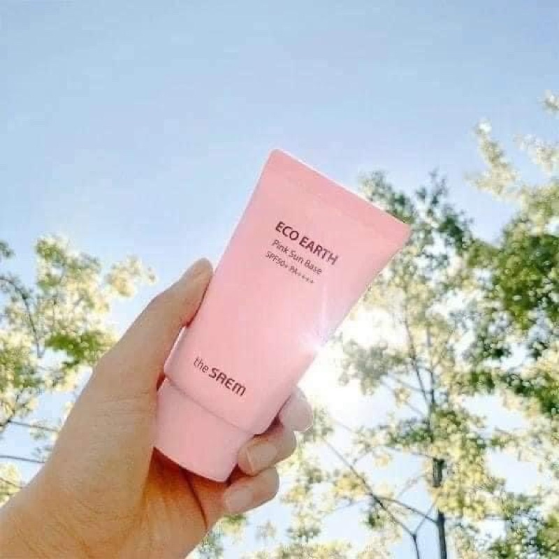 Kem Chống Nắng The SAEM Eco Earth Power Pink Sun Cream SPF50+ PA++++ 50g Hàng Quốc