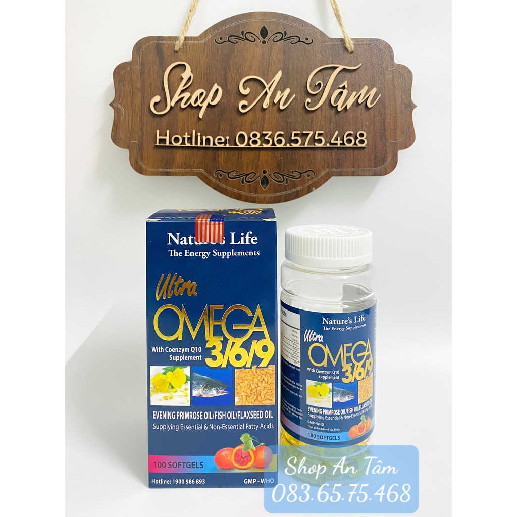 (Chính Hãng) Viên dầu cá Omega 369 Nature Life Bổ não, sáng mắt, khỏe mạnh tim mạch, tăng cường trí nhớ.