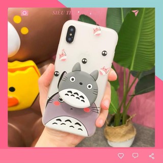 ỐP LƯNG IPHONE - ỐP LƯNG CÚN YÊU VÀ TOTORO (Tặng Popsocket)