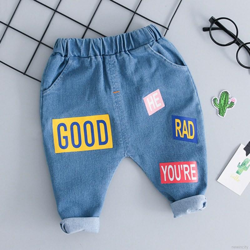 Áo thun sọc ngang cổ tròn dài tay và Quần jeans cho bé