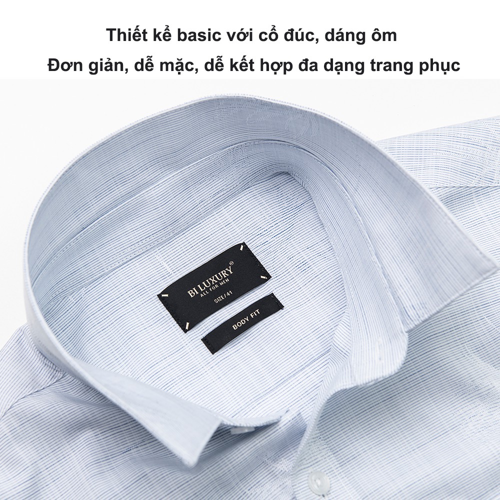 Áo sơ mi nam ngắn tay Biluxury hoạ tiết caro chìm form chuẩn thanh lịch trẻ trung 4SMCH004XNH | BigBuy360 - bigbuy360.vn