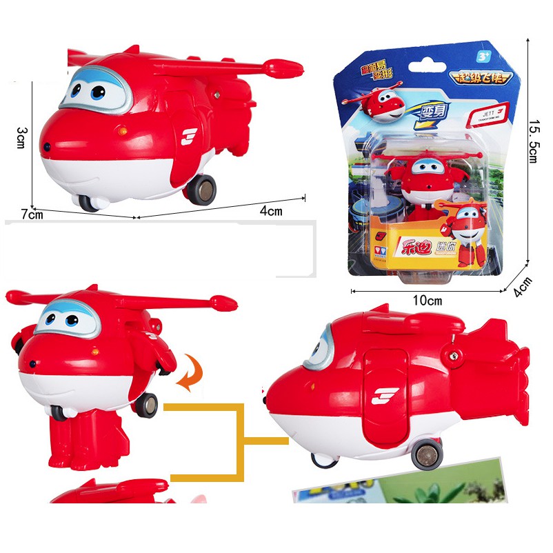 Super wings đội bay siêu đẳng đồ chơi mô hình máy bay biến thành rô bốt mini nhân vật JET tia chớp