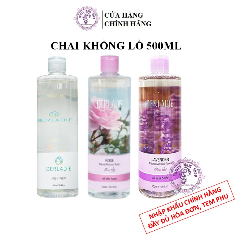 Nước Hoa Hồng chiết Xuất Cây Phỉ Derladie Natural Toner 500ml