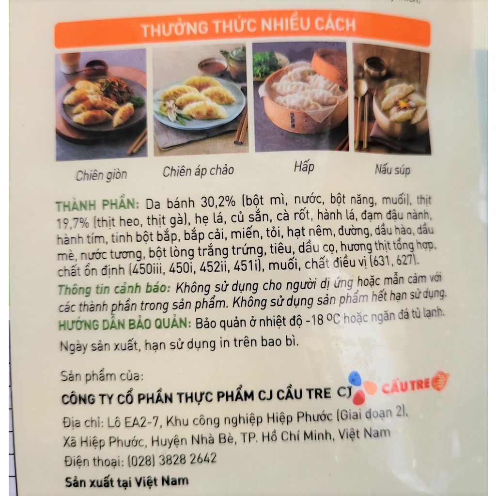 [Gói 350g] [NHÂN THỊT] BÁNH XẾP MANDU KIỂU HÀN QUỐC Bibigo [VN] CJ FOODS Dim Sum (nw0)