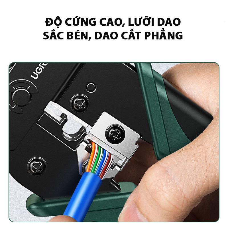 Combo Bộ Kìm mạng Ugreen + 100c Hạt Mạng + Bộ Test Mạng