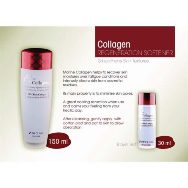 Bộ dưỡng da Collagen 3w hộp đỏ