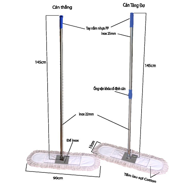 Cây đẩy bụi cotton 60cm