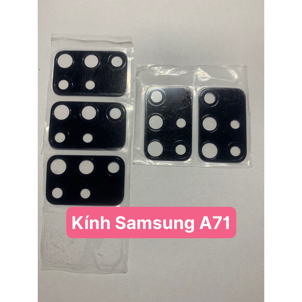 Cụm kính camera liền vành zin hãng sam sung A71