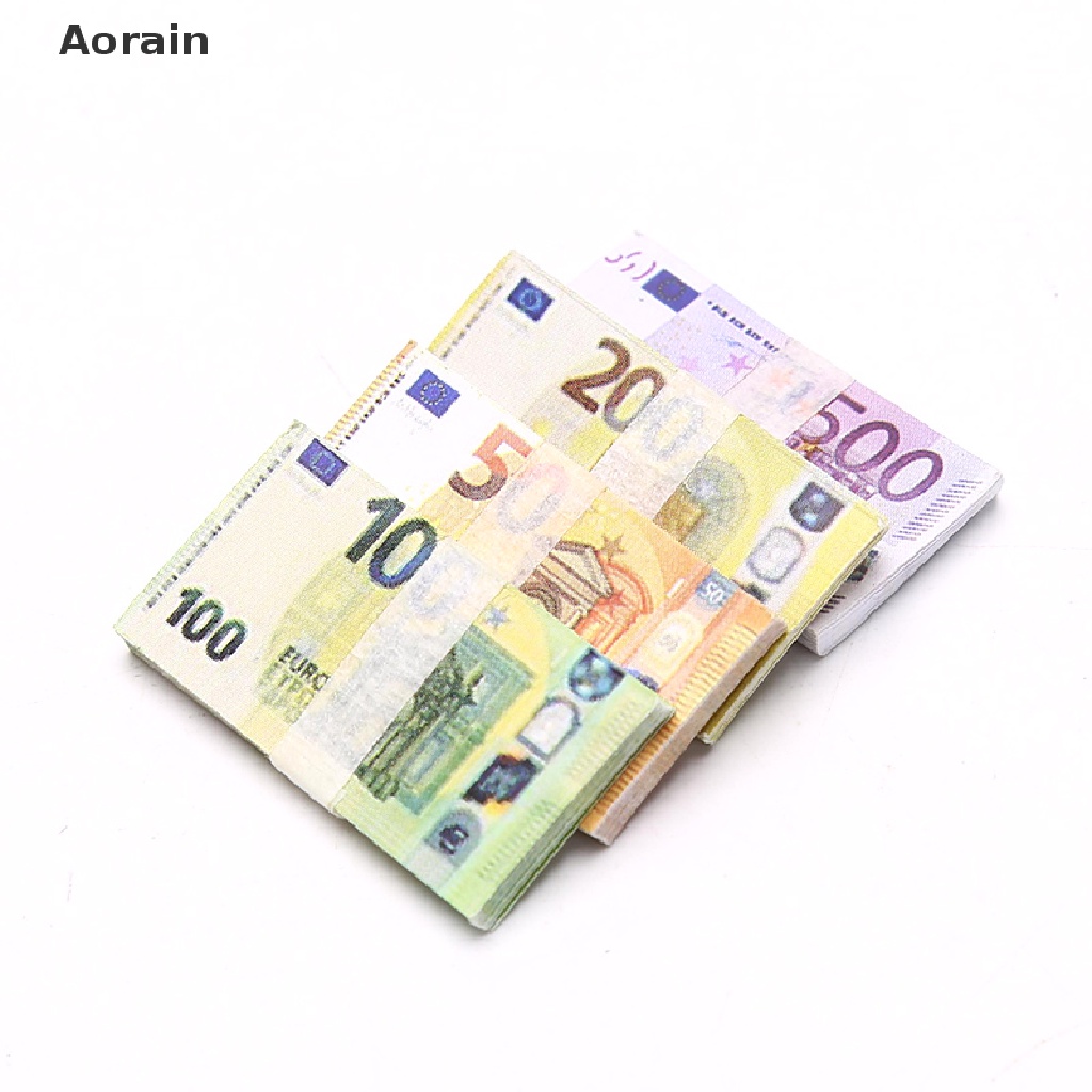 Set 200 Tờ Tiền Giấy 1 / 12 Dùng Trang Trí Nhà Búp Bê