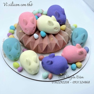 Khuôn silicon vĩ thỏ ngọc 1606 đổ rau câu, pudding, socola
