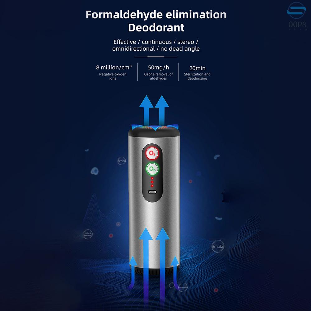 Máy Lọc Không Khí Ozone + Anion Di Động Cho Xe Hơi