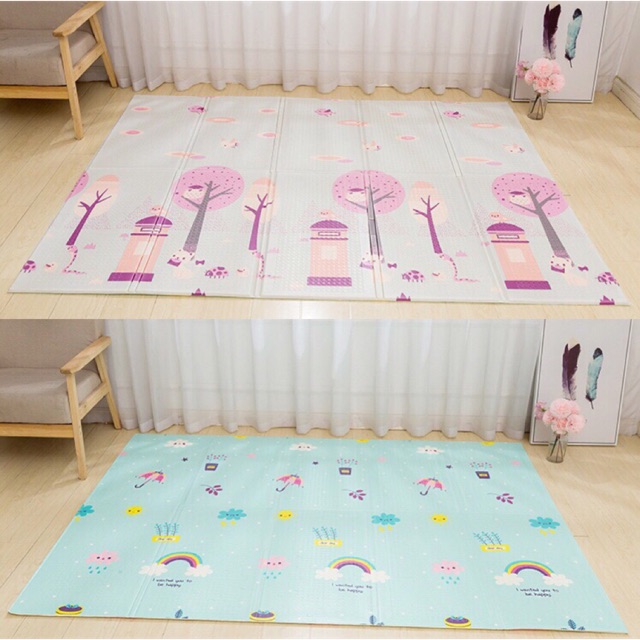 Thảm XPE phủ Silicon 2 mặt gấp gọn