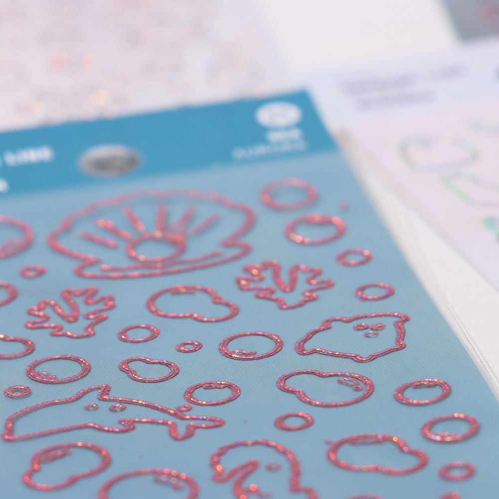 Miếng Dán Trang Trí Móng Tay Màu Trong Suốt Hình Hoạt Hình Dễ Thương DIY