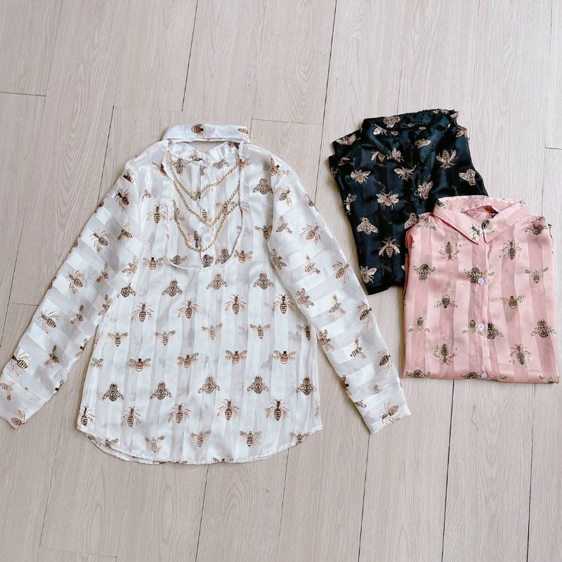 Sơ mi con ong phối xích sau kèm ảnh thật