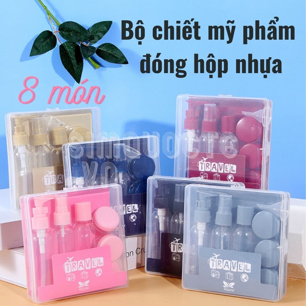 Bộ chiết mỹ phẩm 7 món để trong túi nhựa chắc chắn