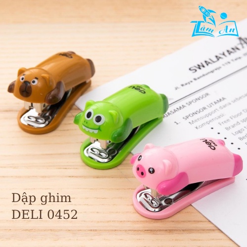 Kẹp ghim bấm giấy DELI mini hình động vật, siêu nhân dễ thương loại nhỏ (0452. 0249) tiện lợi; ghim bấm 0012