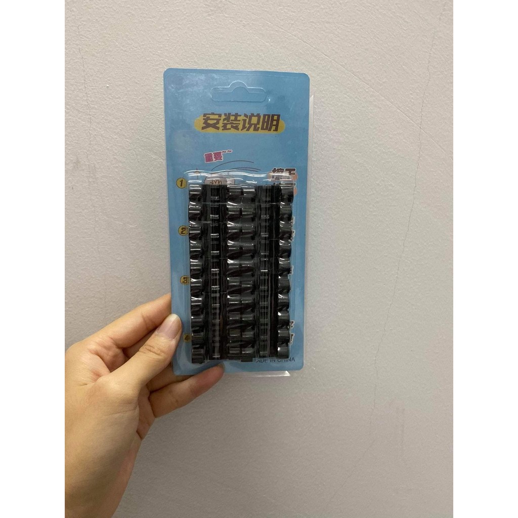 Bộ 16 nẹp dây điện chống rối cố định dây điện dán tường thông minh LOẠI TO