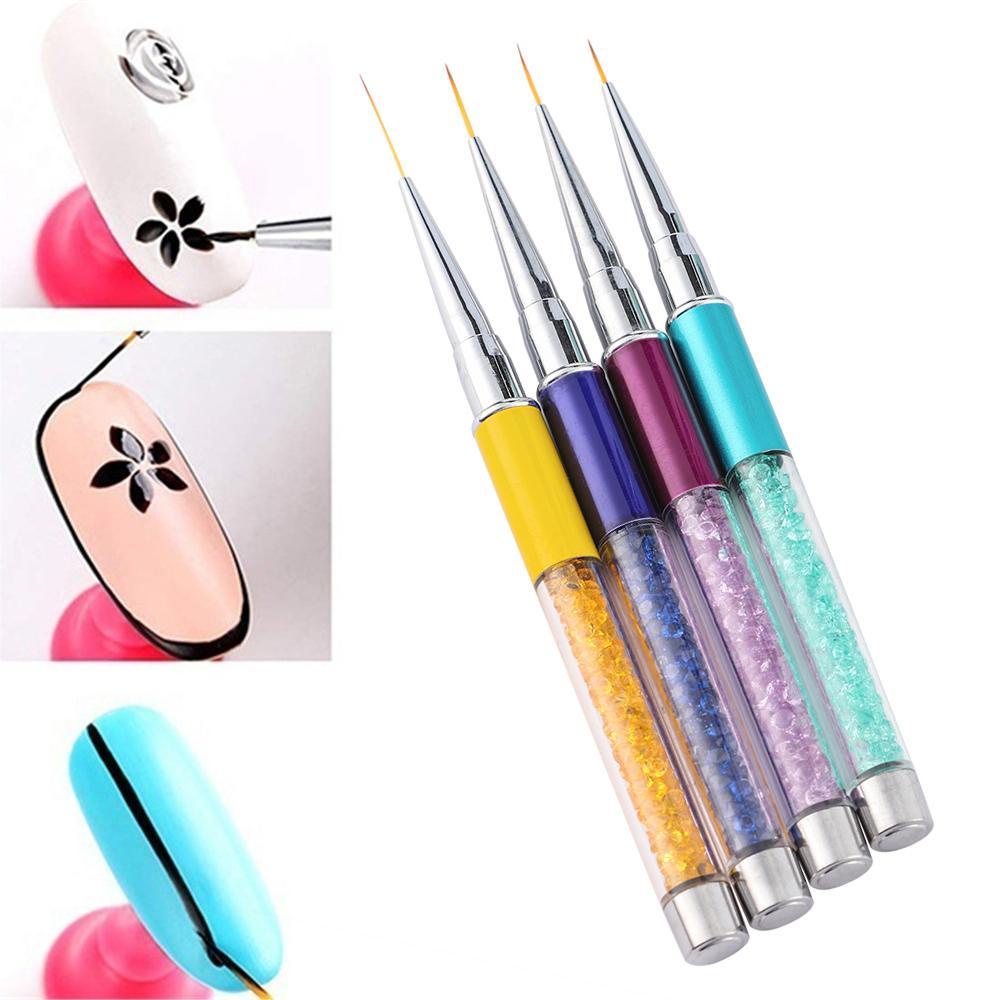 ZAIJIE24 Bút Vẽ Móng Nghệ Thuật 3D Màu Gradient Phong Cách Pháp Thời Trang