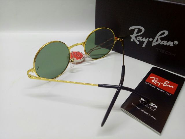 Mắt kính RayBan tròn mini kiểu thầy bói tròng thủy tinh