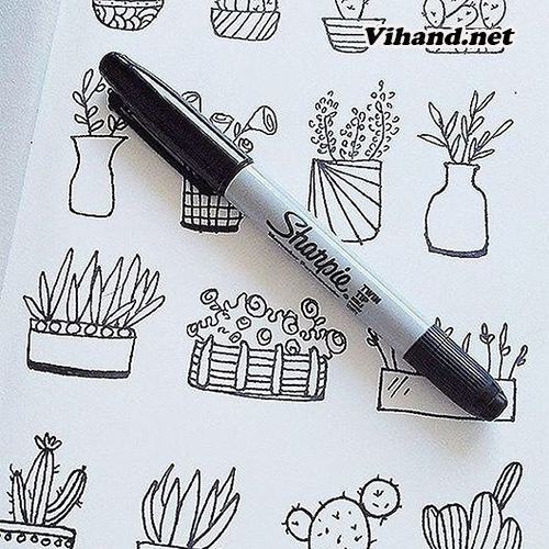 Bút lông dầu hai ngòi vẽ đa chất liệu Sharpie Twin Tip