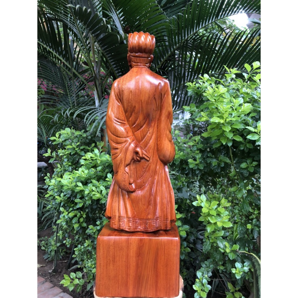 Tượng Gỗ Khổng Minh Gia Cát Lượng Cao 30 Cm