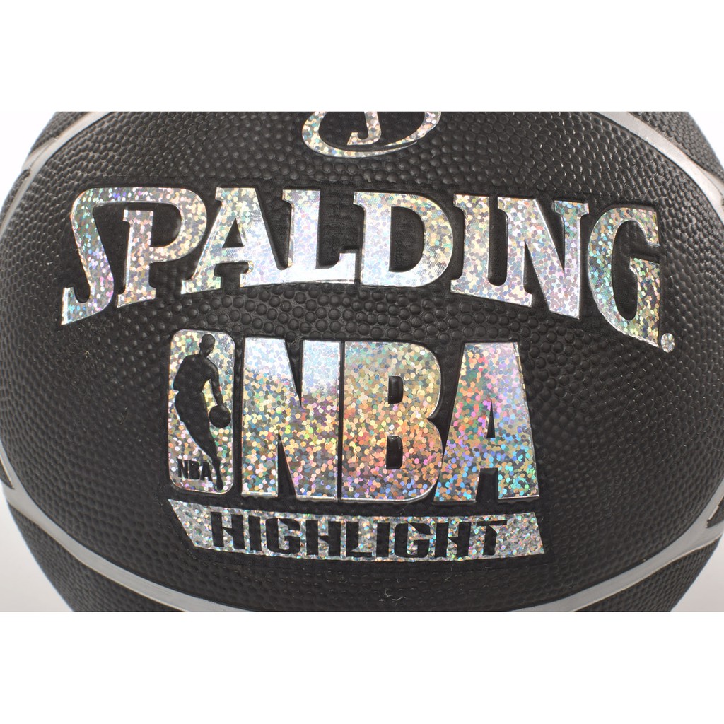 Bóng rổ Spalding NBA Highlight Hologram Outdoor Size 7 + Tặng bộ kim bơm bóng và lưới đựng bóng