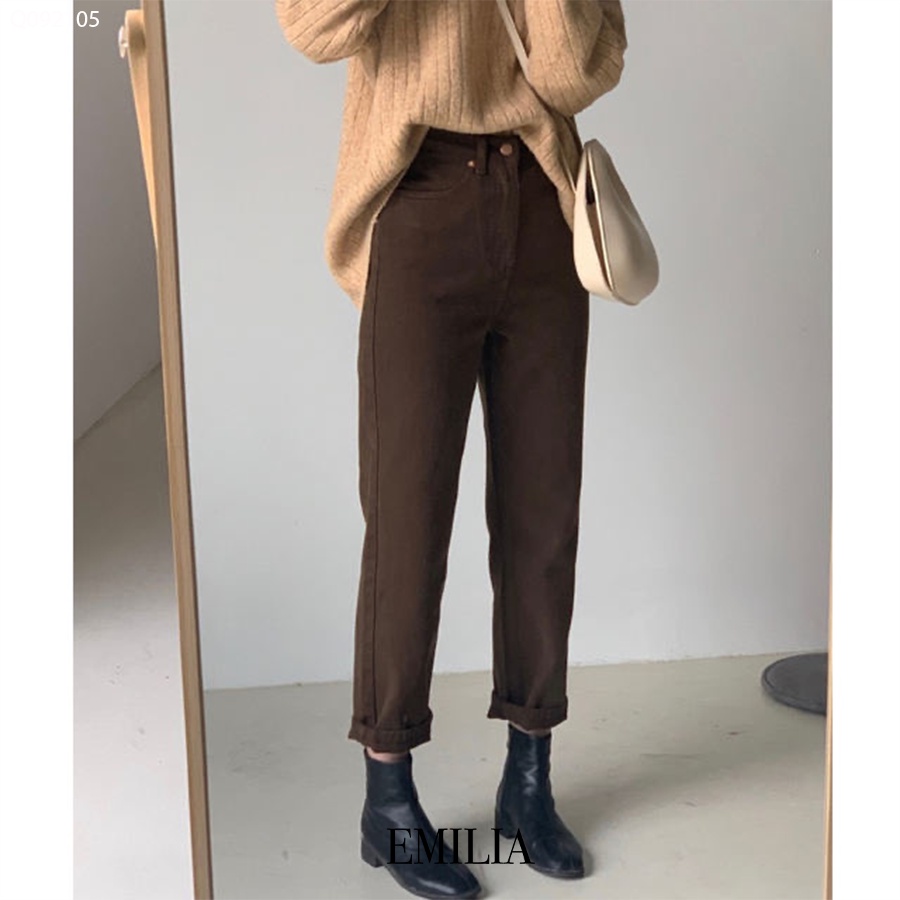 Quần baggy kaki màu cafe