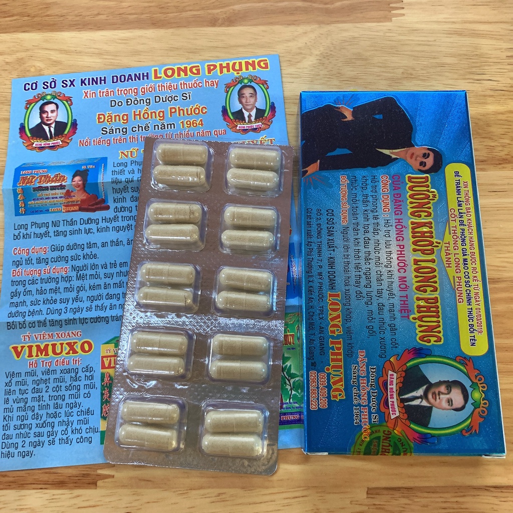 Dưỡng khớp long phụng viên nhộng (hộp 20 viên nang)